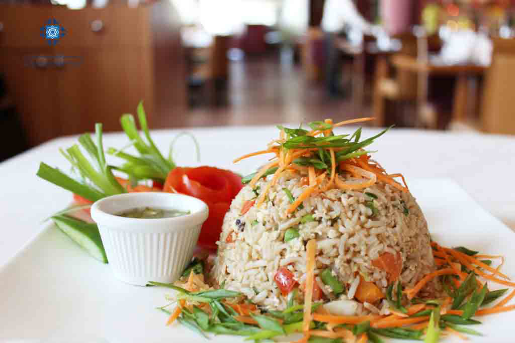 Mixed seafood fried rice at Panorama Restaurant