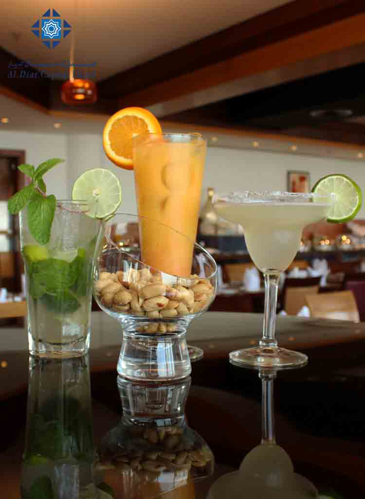 Mojito, Tequila sunrise and Margarita at Panorama Restaurant